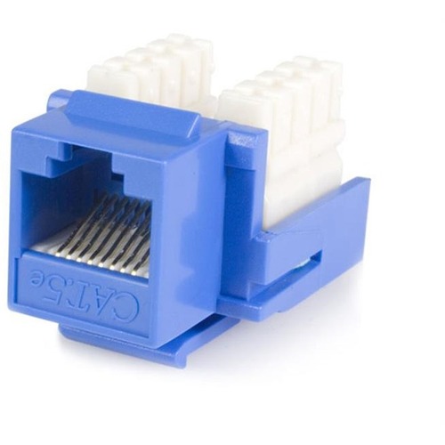 StarTech.com Cat5e RJ45 Keystone Jack Blue - 110 Type 110 Type Cat. 5 Keystone Jack A+B - Network Connector - RJ-45 - This blue Cat5e RJ45 Keystone Jack snaps into a wall plate, enabling mixed media outlets to adapt television cable and Ethernet (10BaseT,