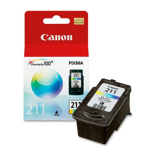 Canon CL-211 Original Ink Cartridge - Cyan, Magenta, Yellow - Inkjet - 244 Pages Tri-color - 1 Each
