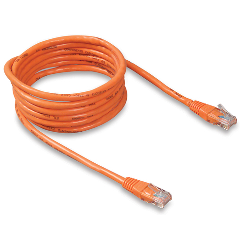 Belkin High Performance Cat. 6 UTP Network Patch Cable - RJ-45 Male - RJ-45 Male - 24.02" - Orange