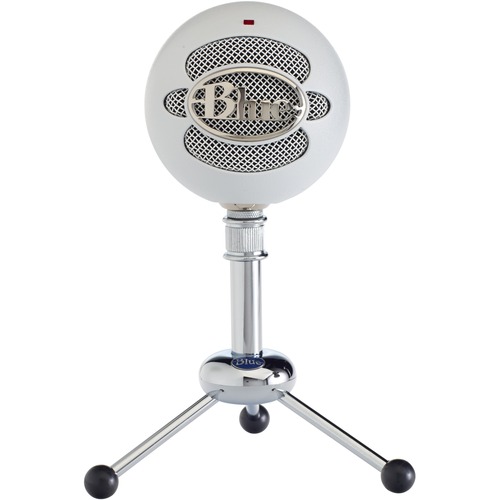 Blue Snowball USB Microphone - Textured White - 2 capsule design - Mac and PC compatible - USB - 3 pickup options - 40Hz - 18kHz