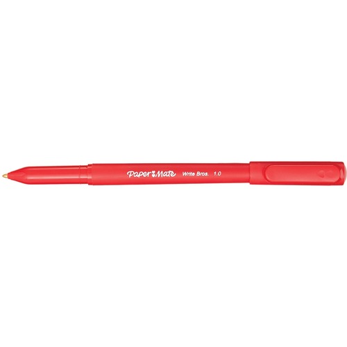 Paper Mate Write Brothers Ballpoint Stick Pen - Medium Pen Point - Red - Red Barrel - Ballpoint Stick Pens - PAP3321131C