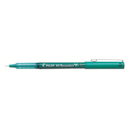 Pilot Hi-techpoint Rolling Ball Pen - Green Ink - 1 Dozen