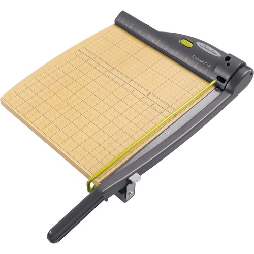 Swingline ClassicCut Laser Guillotine Trimmer - 15 Sheet Cutting Capacity - 12" Cutting Length - Self-sharpening, Locking Blade, Alignment Grid, Ruler, Safety Guard, Locking Latch, Durable, Laser Guide - Wood, Metal - Graphite - 1 Each