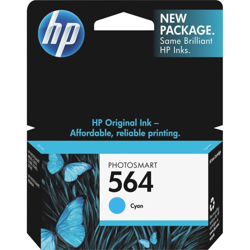 HP 564 (CB318WN) Original Ink Cartridge - Inkjet - 300 Pages - Cyan - 1 Each