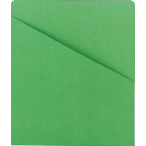 Smead Letter Recycled File Jacket - 8 1/2" x 11" - 1 Front Pocket(s) - Green - 10% Recycled - 25 / Pack