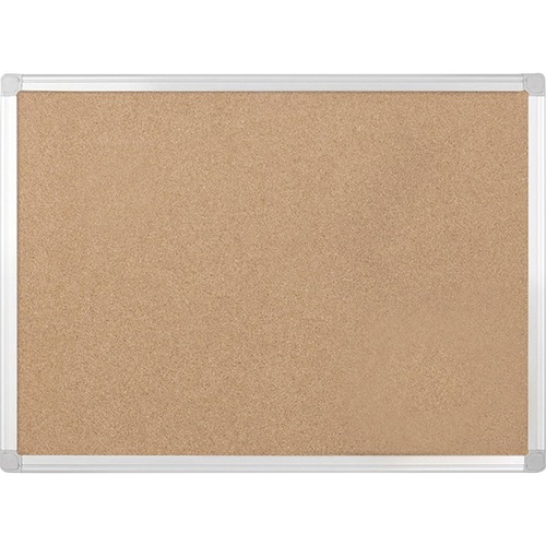 MasterVision Aluminum Frame Recycled Cork Boards - 48" Height x 72" Width - Cork Surface - Aluminum Frame - 1 Each