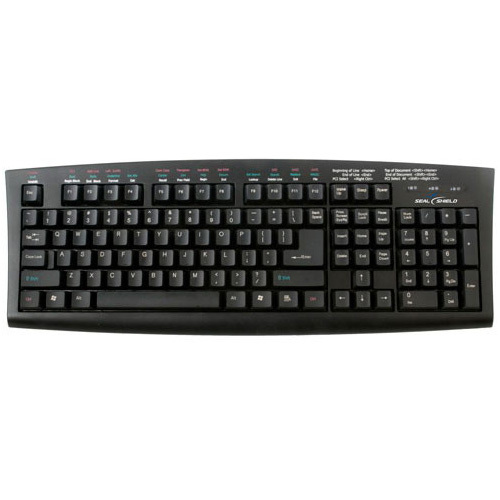 Seal Shield Silver Seal SSKSVMC107 Keyboard - Cable Connectivity - USB Interface - 107 Key - English, French - Membrane Keyswitch - Black