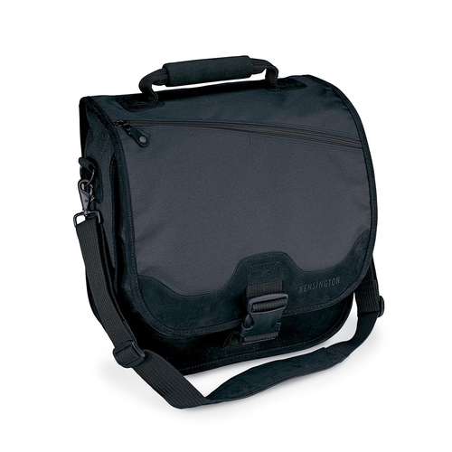 Kensington SaddleBag Carrying Case Notebook - Black - Water Resistant - Nylex Body - Nylex Interior Material - Handle, Shoulder Strap, Backpack - 6.5" Height x 16.5" Width x 14.3" Depth