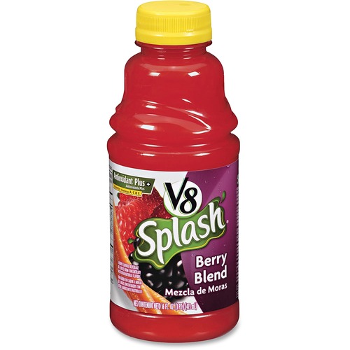 V8 Splash Berry Blend Antioxidant+ Fruit Juice - 16 fl oz (473 mL) - Berry - 12 / Carton