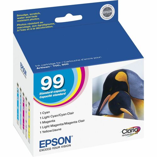 Epson No. 99 Original Ink Cartridge - Inkjet - Cyan, Magenta, Yellow, Light Cyan - 1 Each - Ink Cartridges & Printheads - EPST099920S