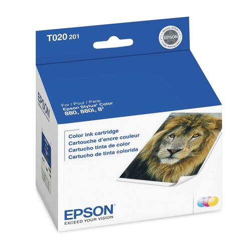 Epson T020201S Original Ink Cartridge - Inkjet - 300 Pages - Cyan, Yellow, Magenta - 1 Each
