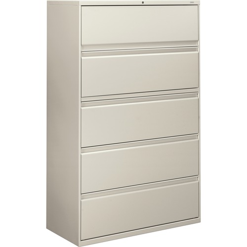 HON Brigade 800 H895 Lateral File - 42" x 18"67" - 5 Drawer(s) - Finish: Light Gray