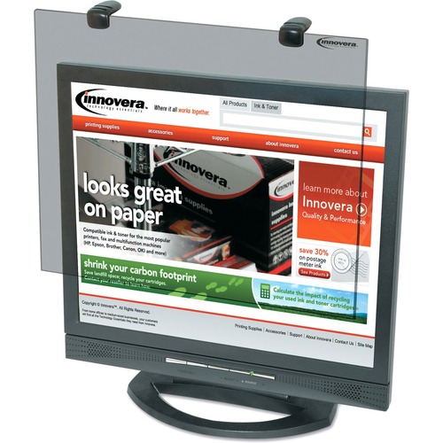 Innovera Standard Screen Filter Black - For 15"LCD Monitor - Acrylic, Plastic - Anti-glare - 1