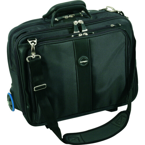 Kensington Contour KMW62348 Carrying Case (Roller) for 17" Notebook - Black - Puncture Resistant, Tear Resistant, Abrasion Resistant, Shock Absorbing - Ballistic Nylon, Polyester Body - Handle, Shoulder Strap - 1