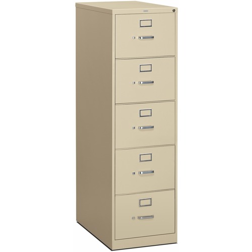 HON 310 H315C File Cabinet - 18.3" x 26.5"60" - 5 Drawer(s) - Finish: Putty