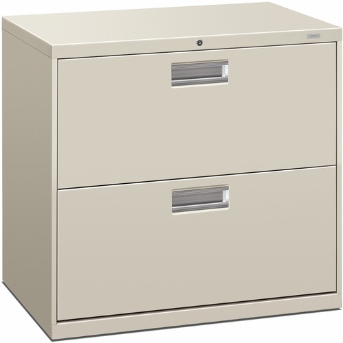 HON Brigade 600 H672 Lateral File - 30" x 18"28.4" - 2 Drawer(s) - Finish: Light Gray