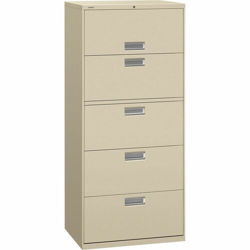 HON Brigade 600 H675 Lateral File - 30" x 18"67" - 5 Drawer(s) - Finish: Putty