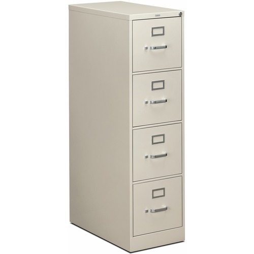 HON 310 H314 File Cabinet - 15" x 26.5"52" - 4 Drawer(s) - Finish: Light Gray