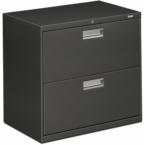 HON Brigade 600 H672 Lateral File - 30" x 18"28.4" - 2 Drawer(s) - Finish: Charcoal