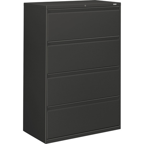 HON Brigade 800 H884 Lateral File - 36" x 18"53.3" - 4 Drawer(s) - Finish: Charcoal