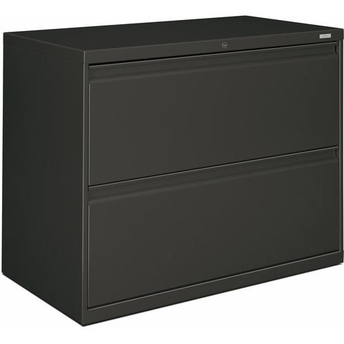 HON Brigade 800 H882 Lateral File - 36" x 19.3"28.4" - 2 Drawer(s) - Finish: Charcoal