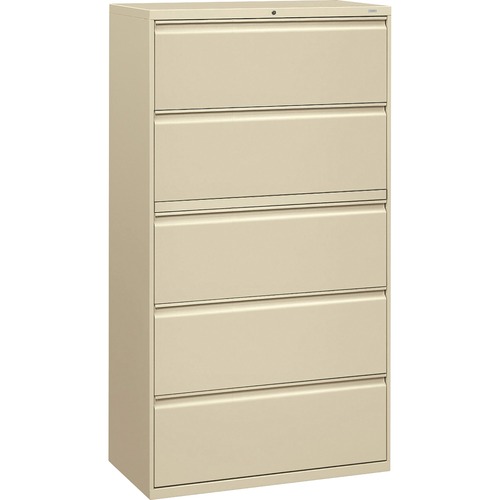HON Brigade 800 H885 Lateral File - 36" x 18"67" - 5 Drawer(s) - Finish: Putty