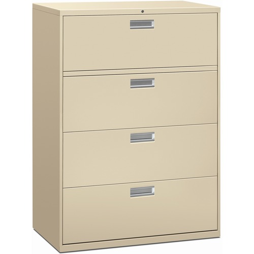 HON Brigade 600 H694 Lateral File - 42" x 18"53.3" - 4 Drawer(s) - Material: Steel - Finish: Putty