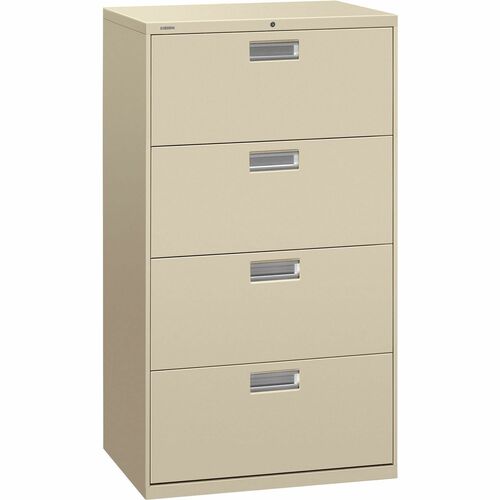 HON Brigade 600 H674 Lateral File - 30" x 18"53.3" - 4 Drawer(s) - Finish: Putty