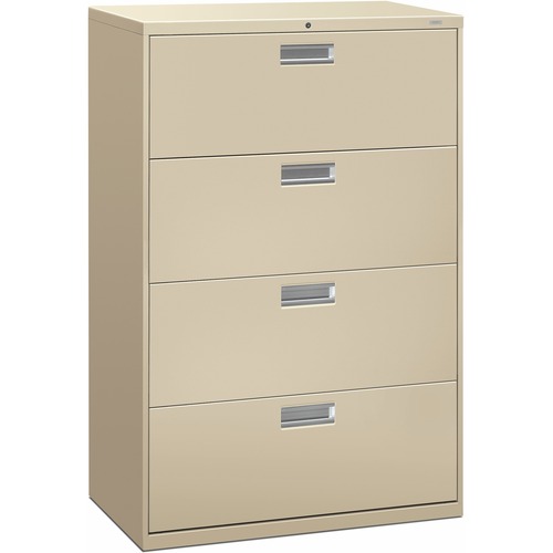 HON Brigade 600 H684 Lateral File - 36" x 18"53.3" - 4 Drawer(s) - Finish: Putty