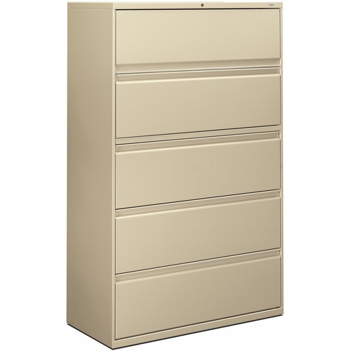 HON Brigade 800 H895 Lateral File - 42" x 18"67" - 5 Drawer(s) - Finish: Putty
