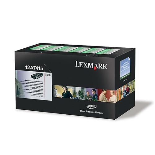 Lexmark Toner Cartridge - Laser - High Yield - 10000 Pages - Black - 1 Each - Laser Toner Cartridges - LEX12A7415