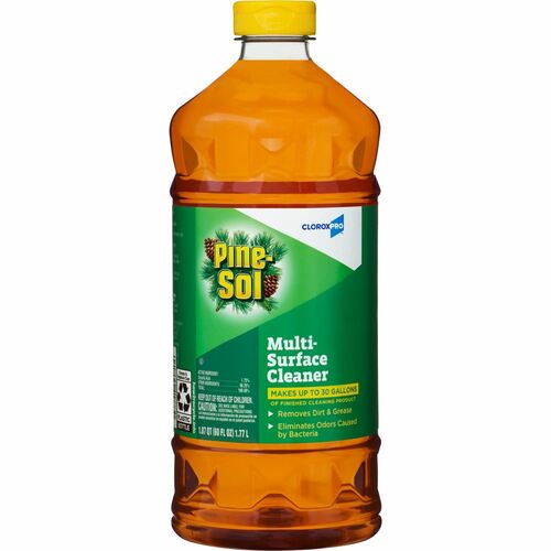 CloroxPro™ Pine-Sol Multi-Surface Cleaner - For Multipurpose - Concentrate - 60 fl oz (1.9 quart) - Pine Scent - 1 Each - Deodorize, Odorless, Anti-bacterial, Residue-free - Amber