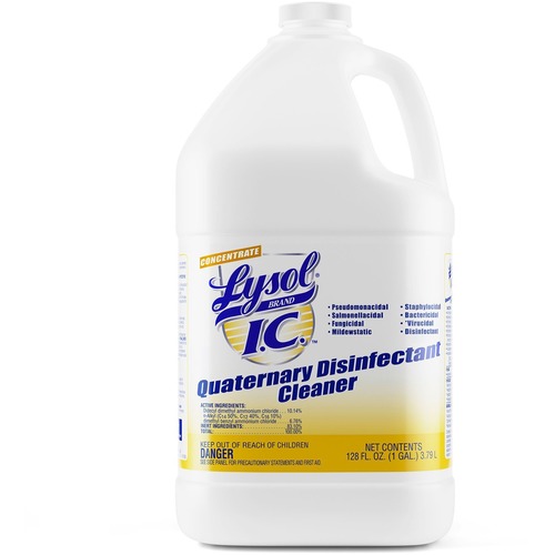 Lysol I.C. Quaternary Disinfectant Cleaner - For Multipurpose - Concentrate - 128 fl oz (4 quart) - Original Scent - 1 Each - Deodorize - Amber