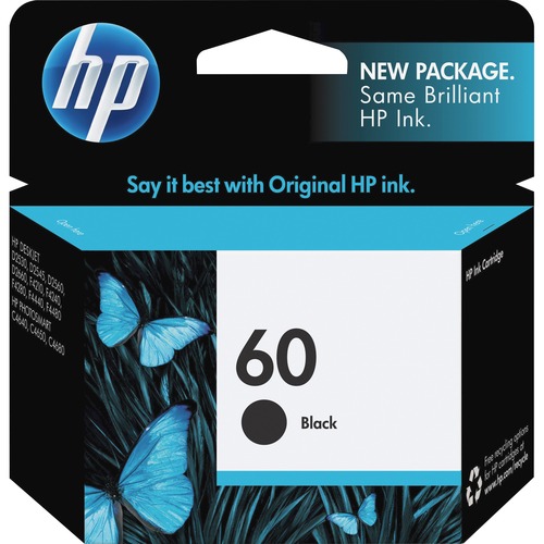 HP 60 (CC640WN) Original Inkjet Ink Cartridge - Black - 1 Each - 200 Pages