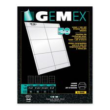 Gemex Name Badge Refill Sheets - 4" (101.60 mm) x 3" (76.20 mm) x - 300 / Pack - White
