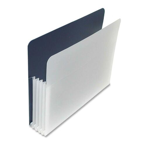 Winnable Letter File Pocket - 8 1/2" x 11" - 5 1/4" Expansion - Poly - Dark Blue, Clear - 1 Each - Expanding Pockets - WNNFP51DB