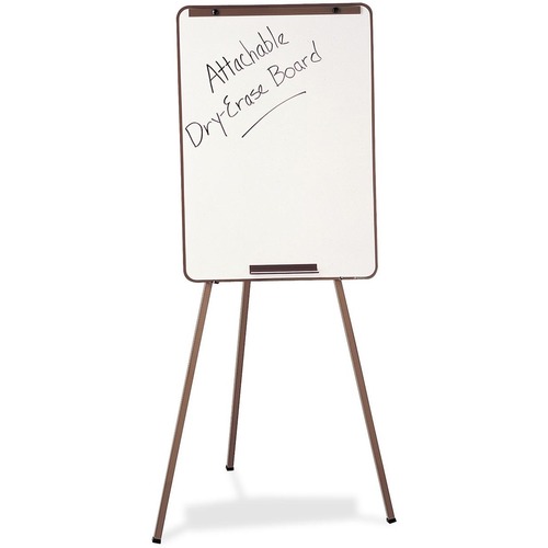 Quartet Adjustable Flip-Chart/Dry Erase Easel - 26" (2.2 ft) Width x 24" (2 ft) Height - Melamine Surface - Black Metal Frame - 1 Each - Easel Boards - QRT51300