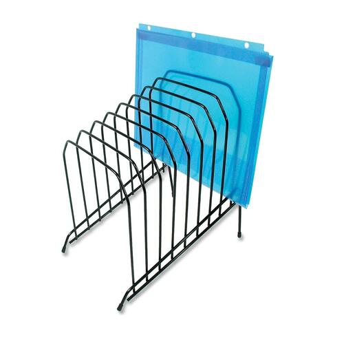 Winnable Mesh Desk Wire Step Incline Sorter - 8 Compartment(s) - 12.5" Height x 8" Width x 9.8" Depth - Black - Metal 