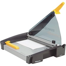 Fellowes Plasma 150 Guillotine Paper Cutter - 1 x Blade Cuts 40 Sheets - 380mm Cutting Length - Metal Base, Stainless Steel Blade - Black