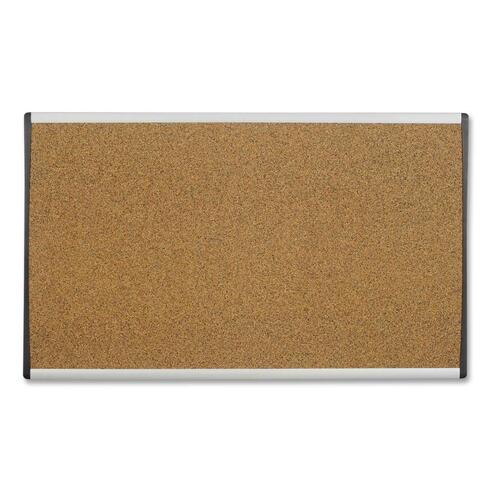 Quartet Arc Frame Colored Cork Board - 30" (762 mm) Height x 18" (457.20 mm) Width - Cork Surface - Self-healing, Fade Resistant - Aluminum Frame - 1 Each - Cork/Fabric Bulletin Boards - QRT3413803882