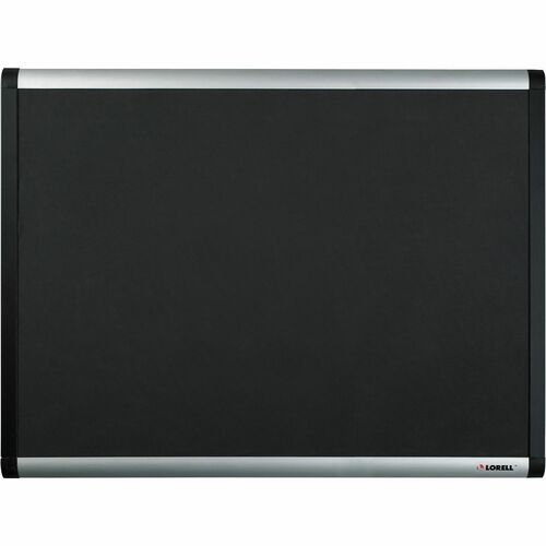 Lorell Mesh Bulletin Board - 36" (914.40 mm) Height x 24" (609.60 mm) Width - Fabric Surface - Black Anodized Aluminum Frame - 1 Each