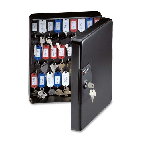 Sentry Safe Key Boxes With Key Tags and Labels - 9.4" x 3.9" x 11.8" - Security Lock - Black - Enamel = SENKB50