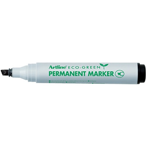 Jiffco Artline Permanent Marker - 2 mm Marker Point Size - Chisel Marker Point Style - Refillable - Black