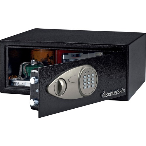 Sentry Safe .7 cu ft Security Safe with Electronic Lock - 0.70 ft³ - Electronic Lock - 2 Live-locking Bolt(s) - Internal Size 6.94" x 16.75" x 12.63" - Overall Size 7.1" x 16.9" x 14.6" - Black - Steel