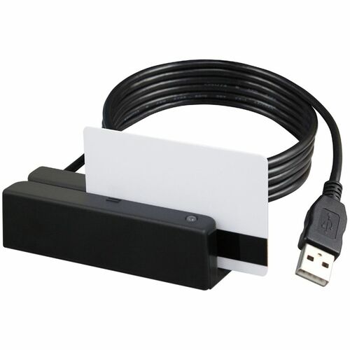 Uniform Industrial MSR213U Magnetic Stripe Reader - High Coercivity (HiCo), Low Coercivity (LoCo) - Triple Track - 55 in/s - Keyboard Wedge, USB - Black