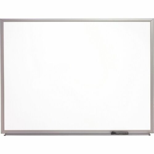 SKILCRAFT Markerboard - 24" x 18" - Anodized Aluminum Frame - White