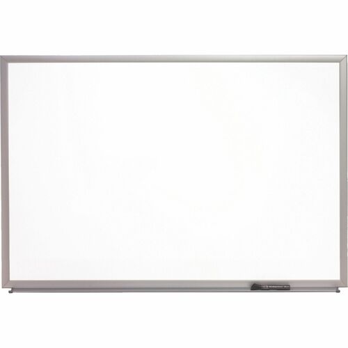 SKILCRAFT Markerboard - 36" x 24" - Anodized Aluminum Frame - White