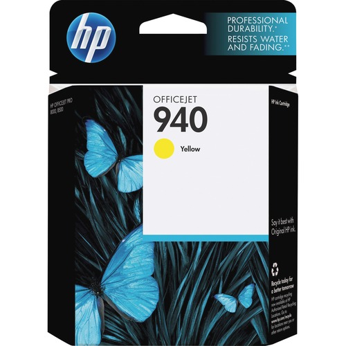 HP 940 (C4905AN#140) Original Ink Cartridge - Single Pack - Inkjet - Standard Yield - 900 Pages - Yellow - 1 Each