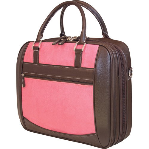 Mobile Edge ScanFast Element MESFEBX Checkpoint Friendly 16" Notebook Case - Briefcase - 15.4" to 16" Screen Support - 13.5" x 16.5" x 5" - Suede, Leather - Pink