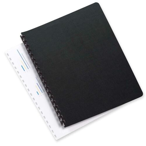 GBC Linen Weave Presentation Cover - For Letter 8 1/2" x 11" Sheet - Rectangular - Black - Linen - 200 / Box - Binding Covers - GBC08200